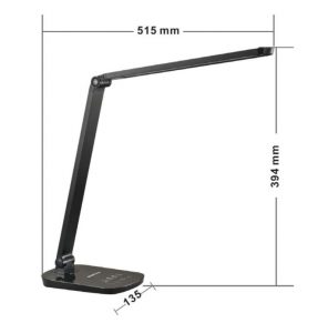 Lucide VARIO LED - Bureaulamp - LED Dimb. - 1x8W 2700K - Zwart