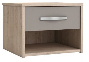 Nachtkastje met twee lades gerecycled teak