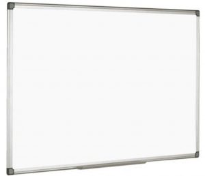 Quantore Whiteboard 45x60 cm - Magnetisch - Gelakt staal - met afleggoot