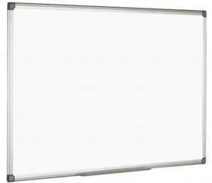 Quantore Whiteboard 90x120 cm - Magnetisch - Gelakt staal - met afleggoot