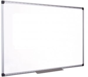 Quantore Whiteboard 90x120 cm - Magnetisch - Gelakt staal - met afleggoot