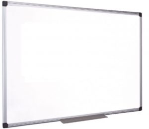 Quantore Whiteboard 45x60 cm - Magnetisch - Gelakt staal - met afleggoot