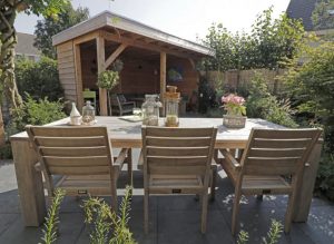 R&S Design CapriBravo 160cm dining tuinset 5-delig verstelbaar