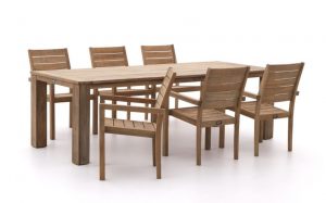 ROUGH-SROUGH-X 240cm dining tuinset 7-delig stapelbaar