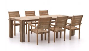 ROUGH-SROUGH-X 240cm dining tuinset 7-delig stapelbaar