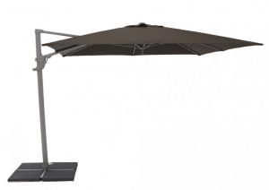 Aluminium zweefparasol 350 cm beige + UV-bescherming 400622