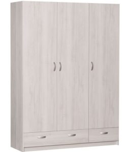 True Furniture Siem 23R - Kledingkast - White wash