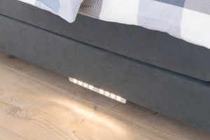 boxspring Arendal Kvadrat vlak met gestoffeerd matras