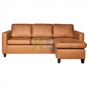 Loungebank Swing chaise longue rechts | stof Missouri cognac 03 | 2,08 x 1,36 mtr breed