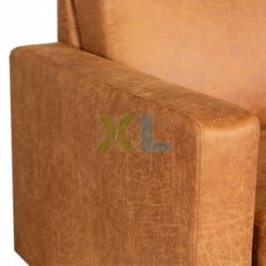 Loungebank Swing chaise longue rechts | stof Missouri cognac 03 | 2,08 x 1,36 mtr breed