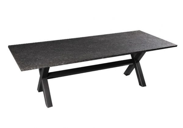 Nvt Eettafel-Tuintafel 180 x 90 x 75 cm Marbella - Natuursteen - Studio 20