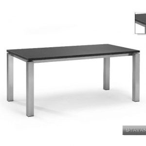 Nvt Eettafel-Tuintafel 180 x 90 x 75 cm Stavanger - RVS-Natuursteen - Studio 20