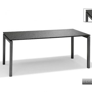 Nvt Eettafel-Tuintafel 220 x 90 x 75 cm Bergamo - RVS-Natuursteen - Studio 20