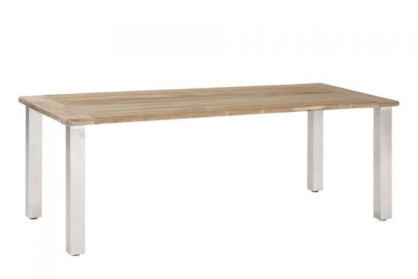 Tuintafel 240 x 110 cm Casa Teak-RVS 4 Seasons Outdoor