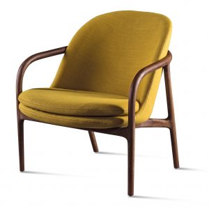 Artisan Neva Lounge Trimmed - Houten fauteuil - Stof - Design