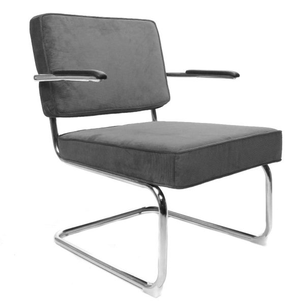 Initial Rib Fauteuil - Loungestoel met armleuningen- Combineer met Zuiver Ridge Rib Fauteuil