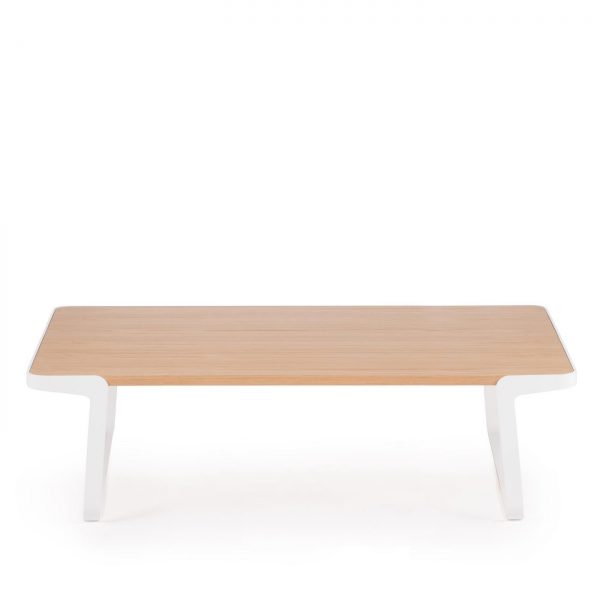 Profoli Platta - Salontafel - 121 x 61 cm - Hout en metaal - Minimalistische Scandinavische salontafel wit gezeept walnoot