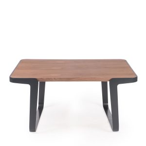Profoli Platta - Salontafel - 81 x 81 cm - Hout en metaal - minimalistische design salontafel in wit gezeept of walnoot beits