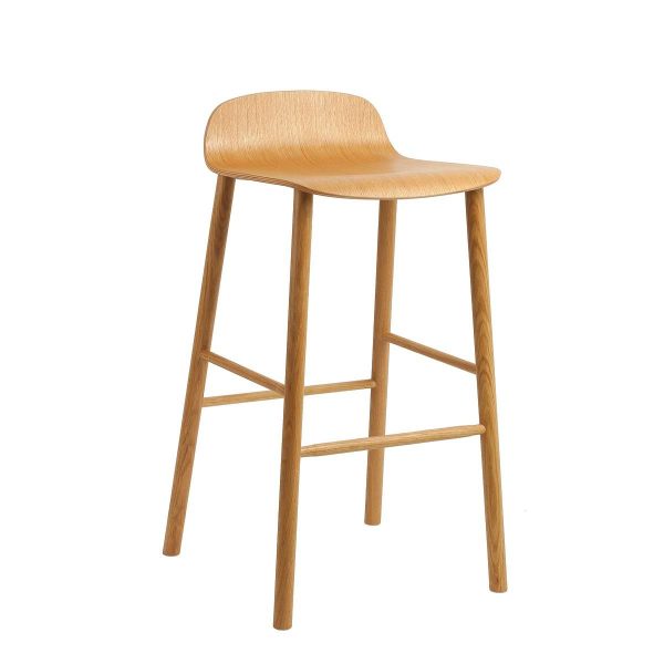 Profoli Flusso - Houten keukenkruk - 65 cm hoog - Combineer met de Muuto Nerd kruk Scandinavisch design retro vintage