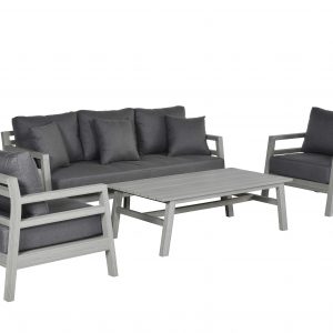 Bali stoel-bank loungeset 4-delig grijs vironwood