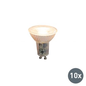 Set van 10 LED lamp GU10 240V 5,5W 420lm Dim to Warm