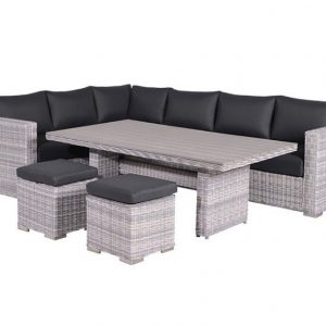 Tennessee lounge dining set links 5-delig - grijs