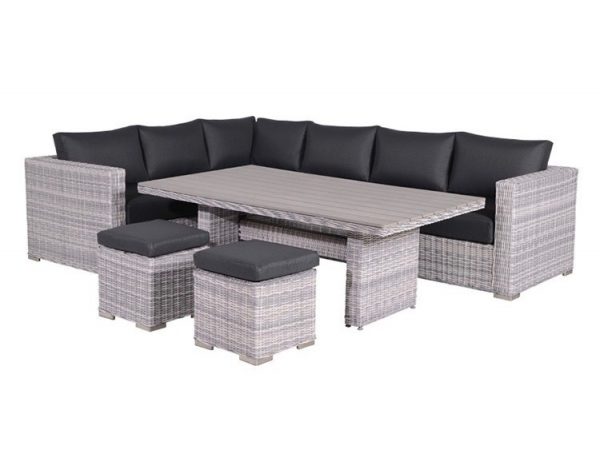 Tennessee lounge dining set links 5-delig - grijs