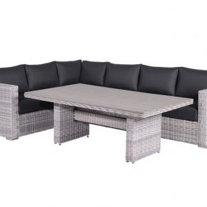 Tennessee lounge dining set links 3-delig  - grijs