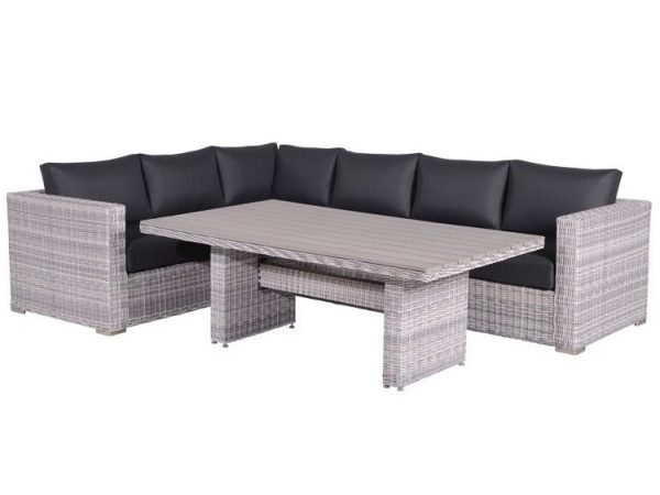 Tennessee lounge dining set links 3-delig  - grijs