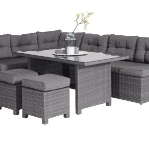 Coral dining loungeset 5-delig antraciet