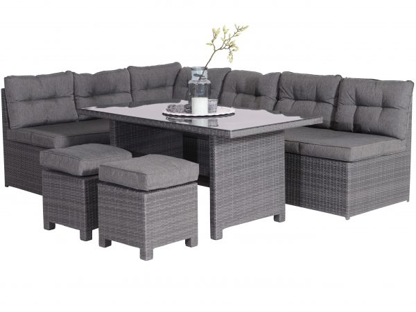Coral dining loungeset 5-delig antraciet