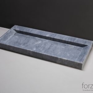 Forzalaqua Bellezza wastafel cloudy marmer gezoet 100x51,5x9cm met 1 kraangat