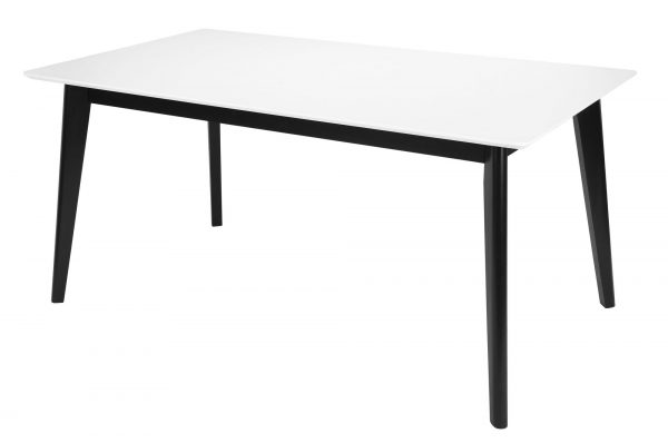 Interstil Eettafel 'Century' wit/zwart, 160 x 90cm