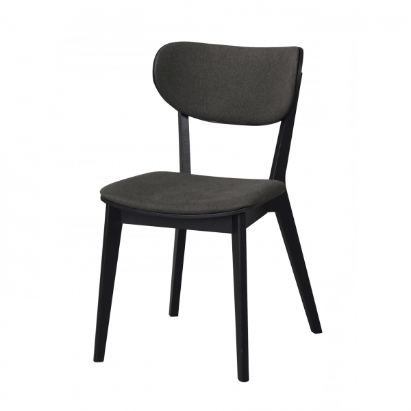 Nordiq Cato Chair - Houten stoel - Zwart eiken - Grijs