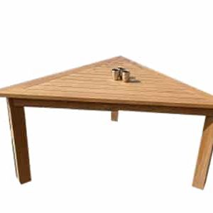 Old java dining tuintafel 200x200x200xH78 cm driehoek teak