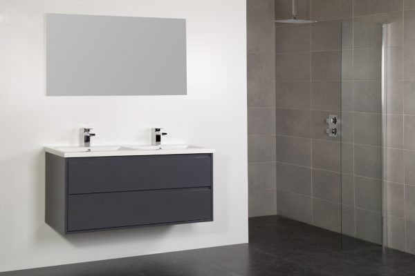 Blinq City badmeubel 120 cm met keramische wastafel Bari