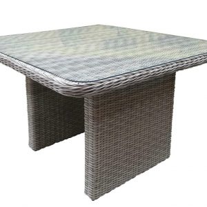 Bilbao tafel 110x110x70 natural white grey +glasplaat