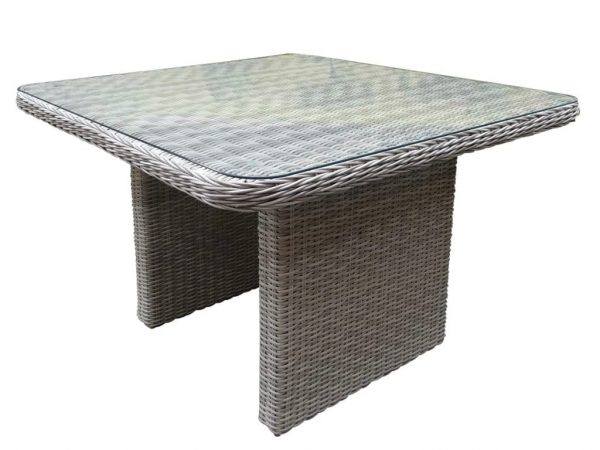 Bilbao tafel 110x110x70 natural white grey +glasplaat