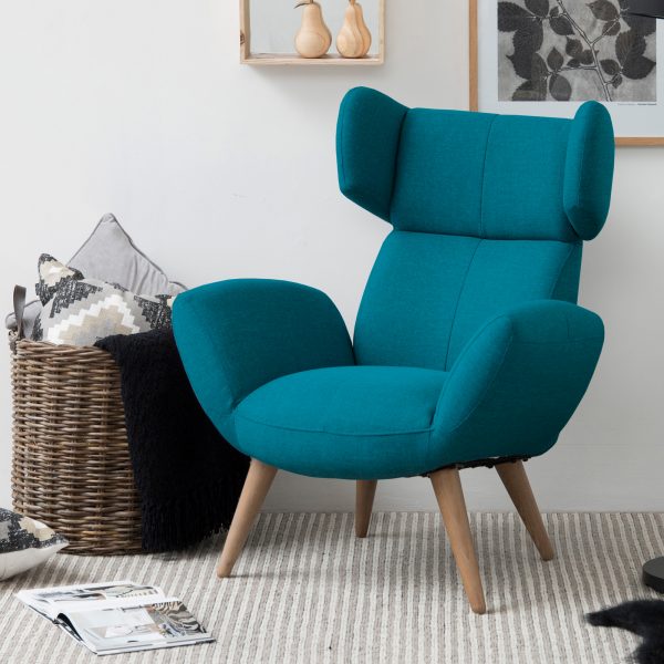 Fauteuil 'Mikkel' kleur petrol