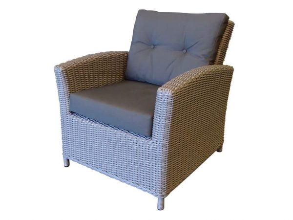 San Diego lounge stoel natural kobo grey + royal dark grey