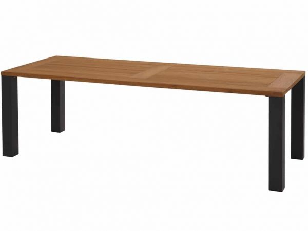 Union dining tuintafel 240x95xH75 cm teak antraciet aluminium