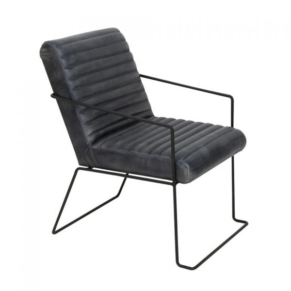 Light & Living Fauteuil 'Moriarty', leer grijs