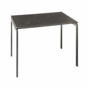 Bergamo dining tuintafel 90x90xH75 2cm graniet pearl grey gezoet