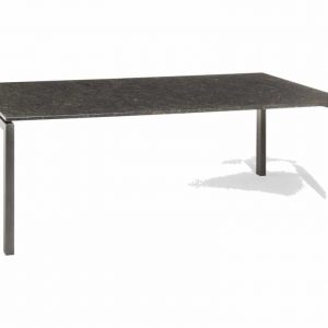 Bergamo dining tuintafel 160x90xH75 cm 2cm graniet pearl grey gezoet