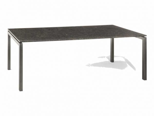 Bergamo dining tuintafel 220x90x75 cm 2cm graniet pearl grey gezoet