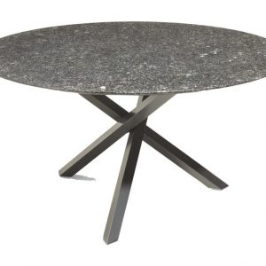 Gigi dining tuintafel 140 cm 2 cm graniet pearl black satinado