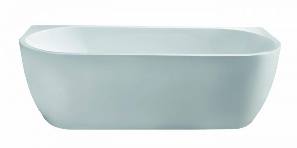 Wiesbaden Wall - half vrijstaand ligbad 180x80 - Wit