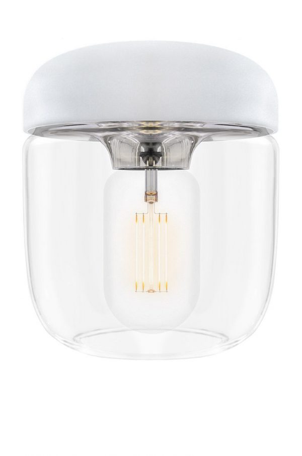 VITA lampen Acorn wit - Silicone en glas - Lamp - Scandinavische design lamp van VITA - Minimalistische witte hanglamp van glas met duurzaam silicone