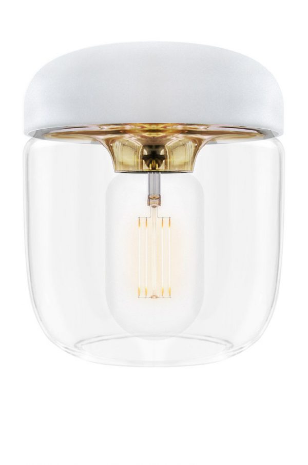 VITA lampen Acorn wit - Lamp - Silicone en glas - Scandinavische glazen design lamp van VITA - Minimalistisch met een mooie lichtval - Wit