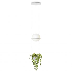 Vibia Palma Hanglamp 3724 LED met plantenbak mat wit